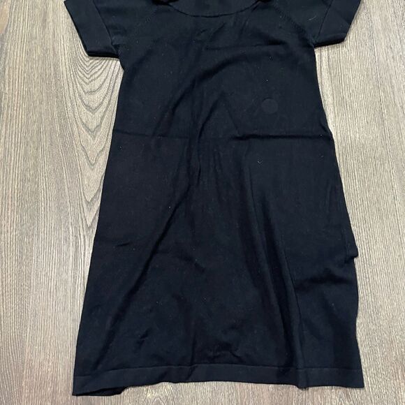 B. Darlin Womens Short Sleeve T-Shirt Mini Dress Round Neck Black Size Medium - Picture 2 of 7